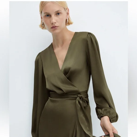 Mango Wrap Dress - Picture 1 of 8